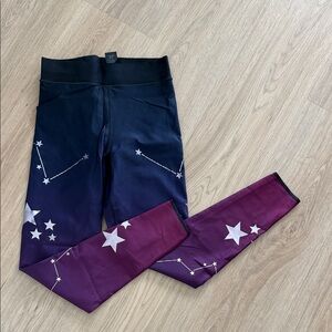 Ultracor Womens Leggings - Purple Ombré Constellation